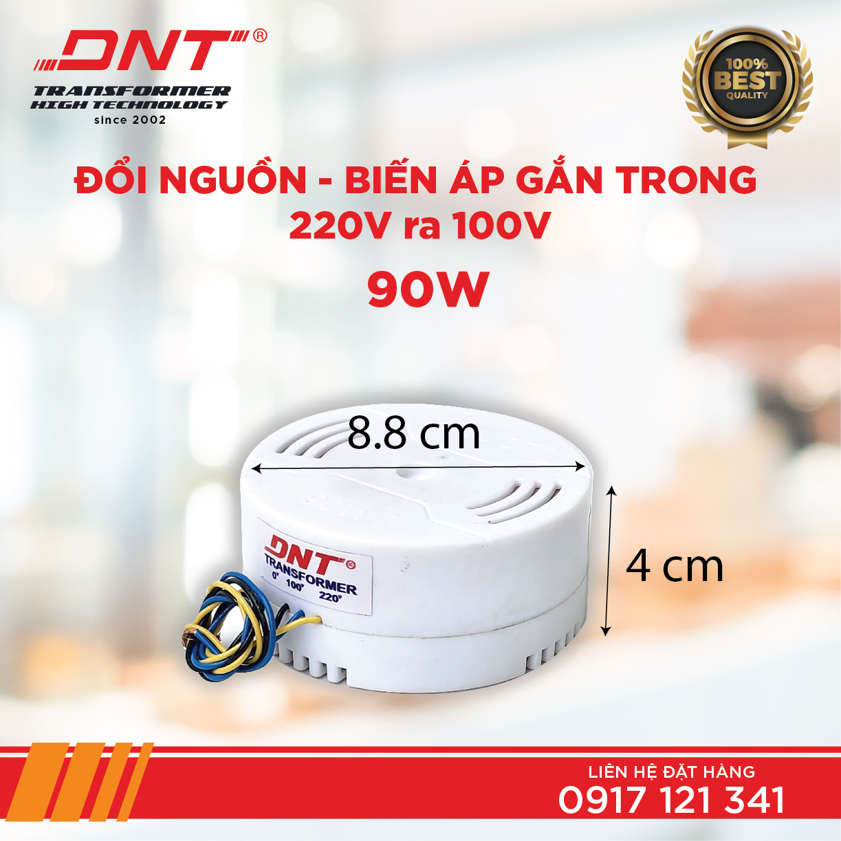 Biến áp xuyến 90w chuyển nguồn gắn trong 220v ra 100v có hộp nhựa