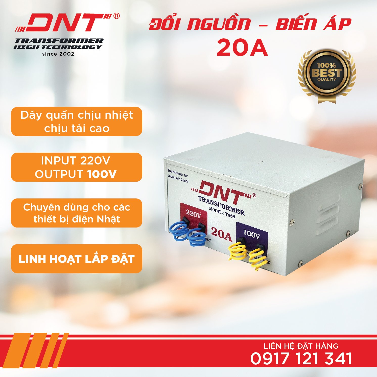 Biến áp 20TA -220v ra 100v 