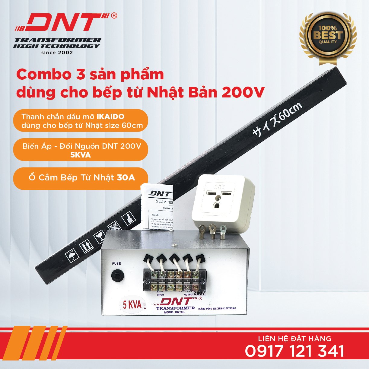 Combo 3 sản phẩm dùng cho bếp từ size 60cm